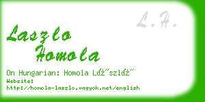 laszlo homola business card